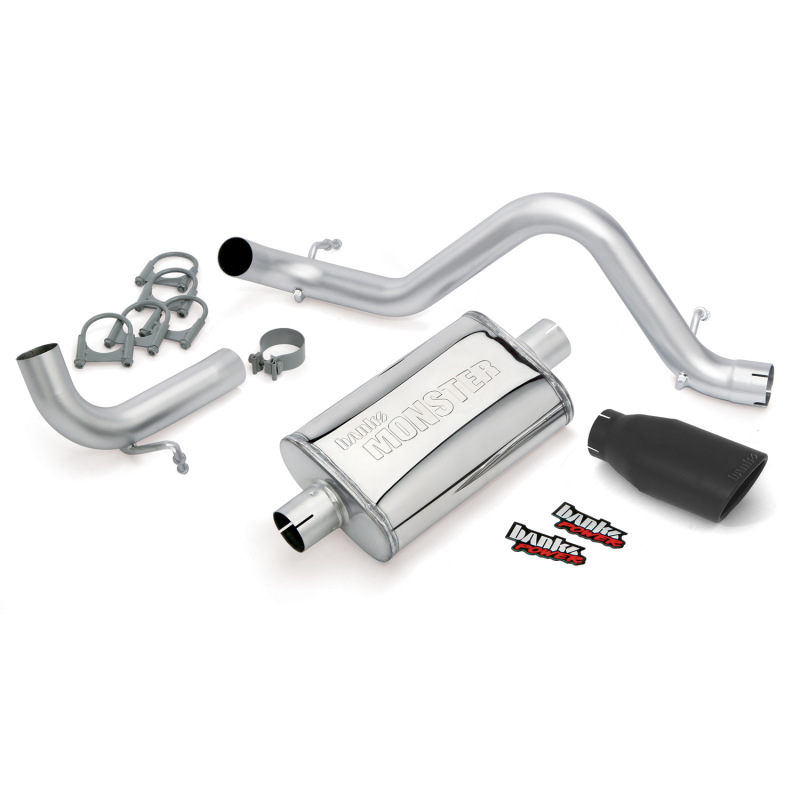 Jeep Unlimited Performance Exhaust - Banks Power - Monster Exhaust - Black - `12-`18